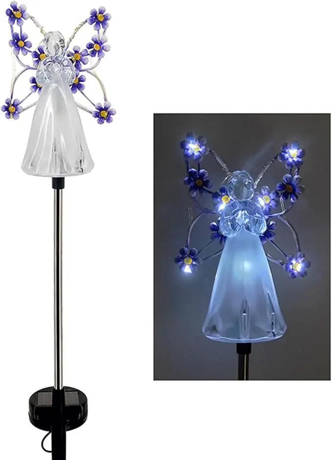Solar Angels for Cemetery, Fairy Angel Solar Powered Fairy Waterproof Light, 2pcs LED Outdoor Decorative Light, Grave Decorations for Cemetery, Solar Lights for Outside Gardening Supplies by GreenHaven Gardens
