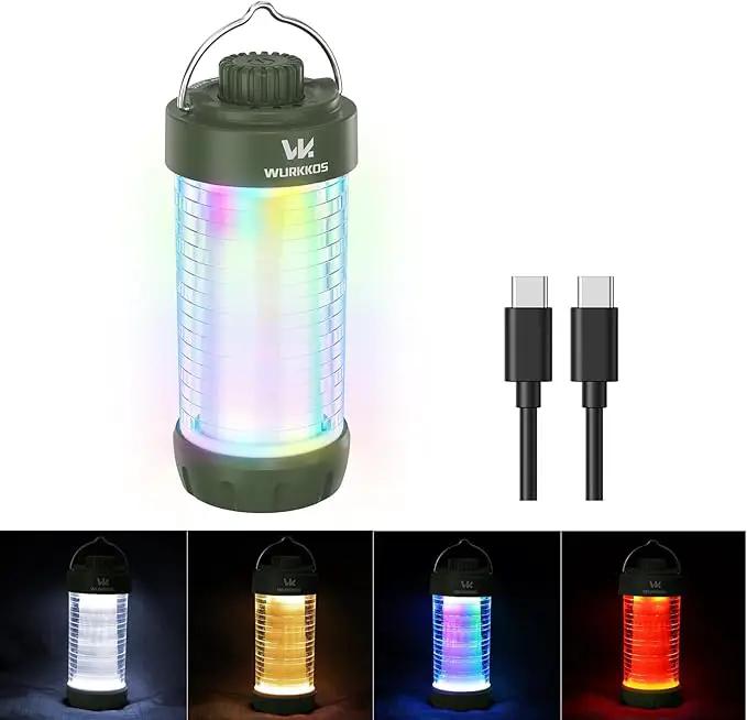Wurkkos CL01 Camping Lantern Rechargeable, 550LM Waterproof Tent Light with Magnet Base, Up to 300H Runtime,Portable Lantern Flashlight with RGB light,Emergency Camp Light for Hurricane,Hiking,Camping by GreenHaven Gardens