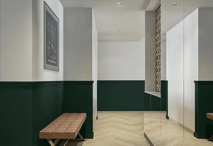 Dimoon 78.7''x15.7'' Emerald Dark Skin Peel and Stick Wallpaper Contact Paper Modern Self Adhesive Wall Paper Removable Renter Friendly Textured Solid Vinyl Roll (78.7''x15.7'',Emerald Dark Skin) by GreenHaven Gardens