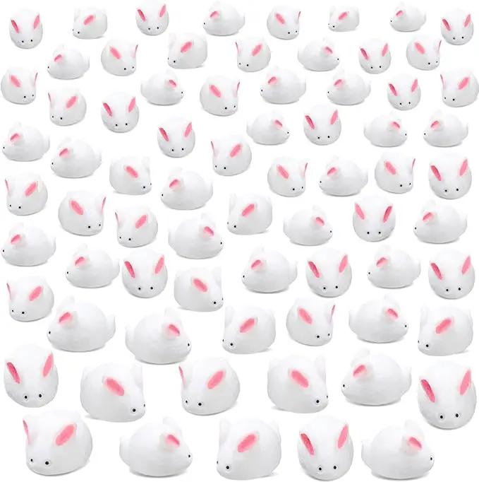 Marsui 100 Pcs Bunny Miniatures Figurines Rabbit Miniature Accessories Easter Garden Landscape Garden Rabbit for Easter Garden Accessories Dollhouses Decoration(Cute Rabbit) by GreenHaven Gardens