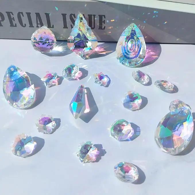 HYBEADS 200 pcs DIY Sun Catchers Making Kits Craft for Adults Crystal Suncatchers Supplies Stained Glass Window Hanging Prism Indoor Outdoor Garden Xmas Decor with Rainbow Maker Pendants Chains by GreenHaven Gardens