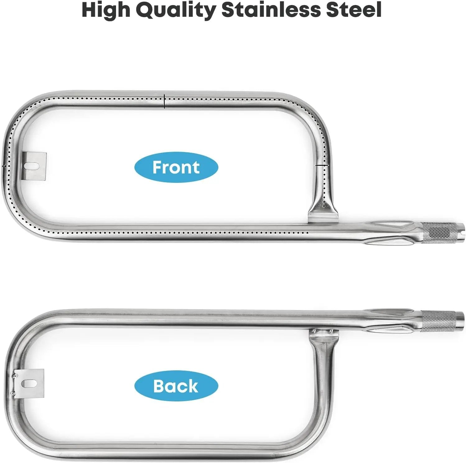 Stanbroil 17 Inch Grill Burner Tube for Weber Q1200, Q1000, Q100, Q120, Baby Q Gas Grill, 304 Stainless Steel 69957 Burner Tube for Weber 386001, 386002, 516002, 516001, 50060001, 51060001 by GreenHaven Gardens