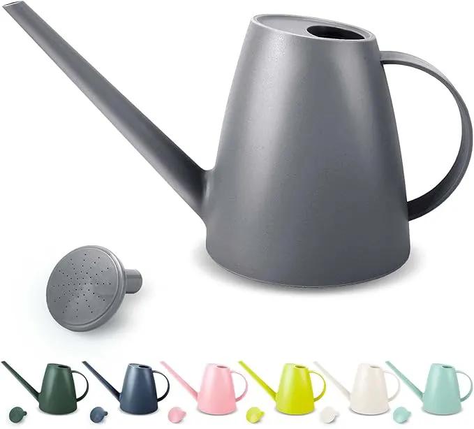 Watering Can for Indoor Plants, Small Watering Cans for House Plant Garden Flower, Long Spout Water Can for Outdoor Watering Plants 1. 8L 1/2 Gallon (Gray) by GreenHaven Gardens