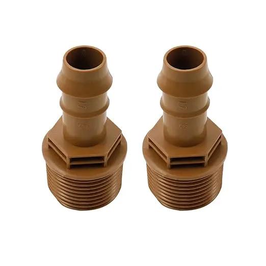 Dnyta 20pcs Drip Irrigation Barbed Adapter Coupling Fittings Threaded Drip Irrigation Male Adapter 3/4 PVC to 1/2 Drip Irrigation Adapter by GreenHaven Gardens