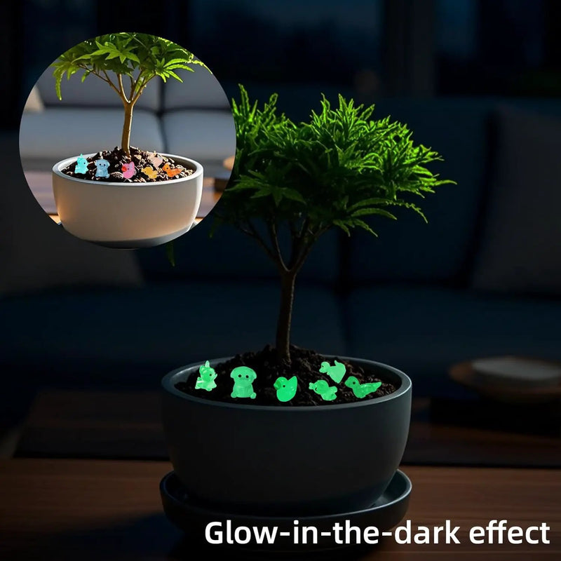 150 pcs Luminous Mini Resin Animal, Resin Ducks Figurines Glow in The Dark for Fairy Garden Accessories Miniature Figurines Aquarium Potted Decor - 11 Styles by GreenHaven Gardens