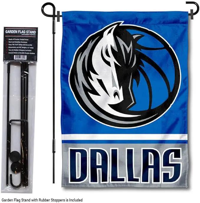 WinCraft Dallas Mavericks Garden Flag with Stand Holder by GreenHaven Gardens
