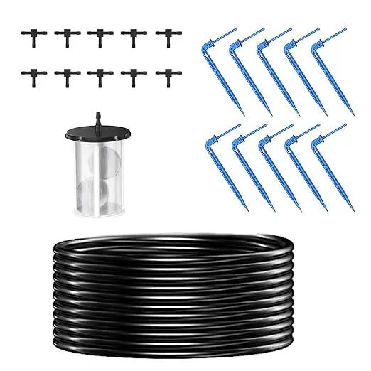 Solar Drip Irrigation Kit Accessories, 32.8FT Tubing, Drip Irrigation Extra Accessories Kit by GreenHaven Gardens