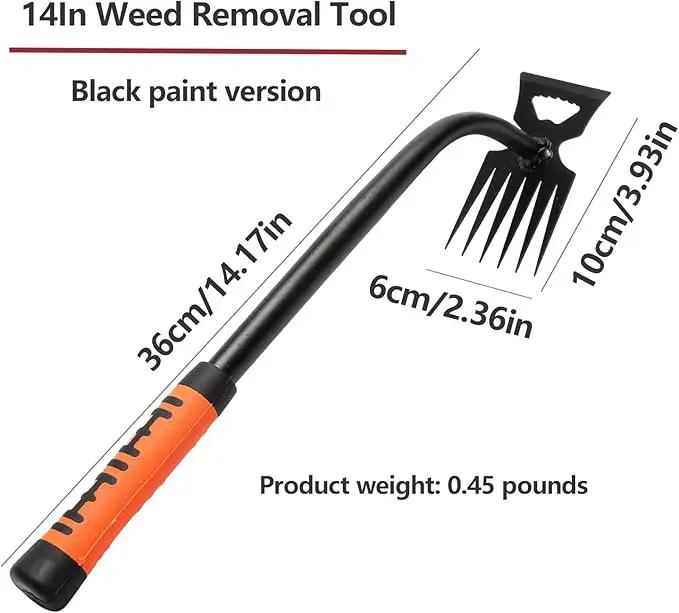 Gardening Hand Weeder Tools, Weeding Artifact Uprooting Weeding Tool, Durable Manganese Steel Hand Weeder Tool, Manual Multifunctional Weeders Gardening Tools for Yard and Garden (6 Teethes) by GreenHaven Gardens