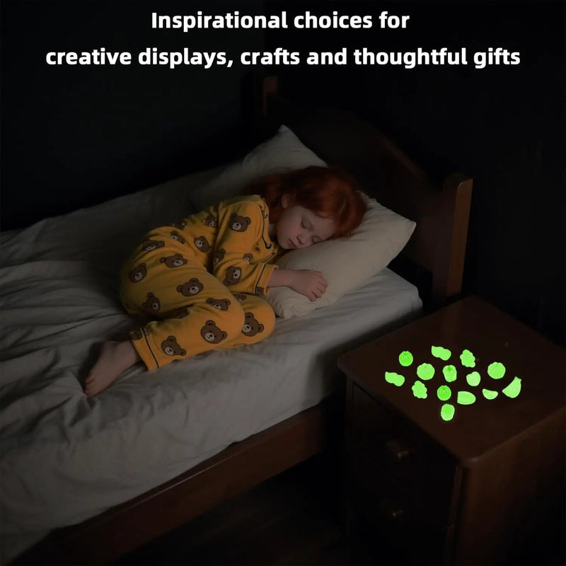 60 pcs Mini Luminous Fruits Vegetables Figurines, Resin Tiny Artificial Fruit Vegetables Glow in The Dark, Fake Miniature Food Decoration for DIY Art Crafts Miniature Landscapes Garden Home by GreenHaven Gardens