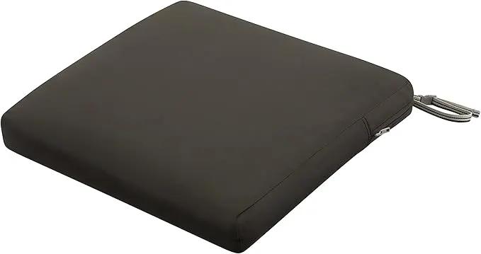 Classic Accessories Ravenna Water-Resistant 21 x 21 x 3 Inch Patio Seat Cushion, Espresso by GreenHaven Gardens