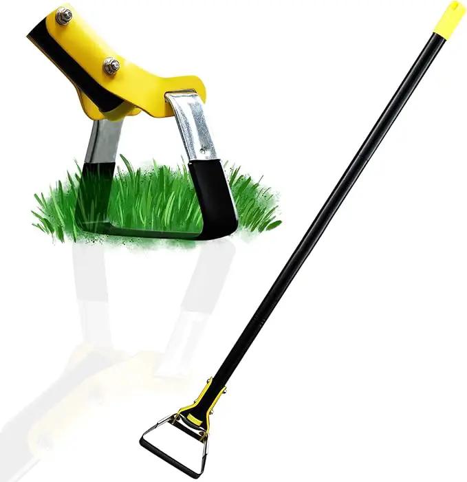 DonSail Hoe Garden Tool - Scuffle Garden Hula Hoes for Weeding Gardening Long Handle Heavy Duty - Adjustable Weeding Loop Stirrup Hoe 30-43 Inch Black by GreenHaven Gardens
