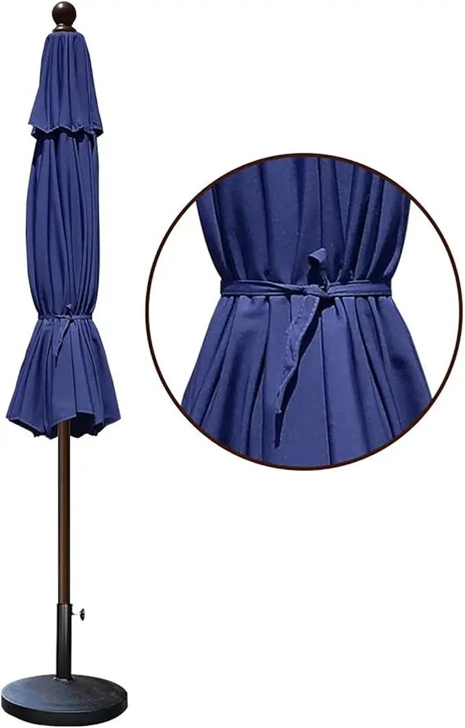 EliteShade USA 10-Year-Non-Fading 9Ft Market Umbrella Patio Umbrella Outdoor Table Umbrella with Ventilation, Navy Blue by GreenHaven Gardens
