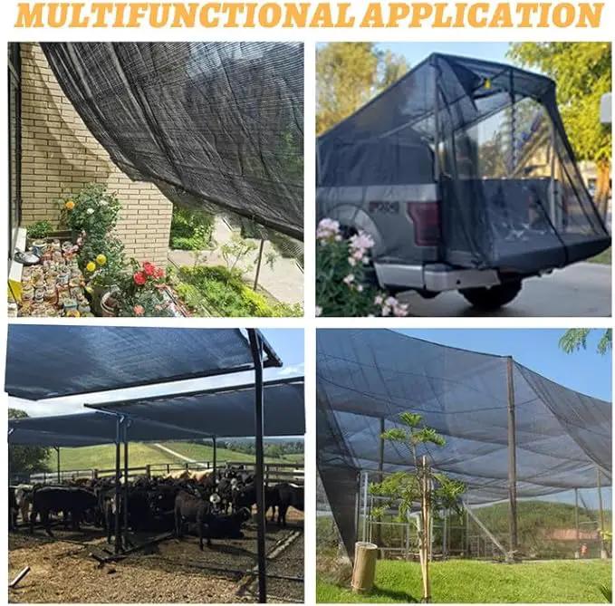 Cool Area 55% 6.5x16.5ft Sunblock Shade Cloth Cover Mesh UV Resistant Net for Garden Flower Plant Greenhouse, Black by GreenHaven Gardens