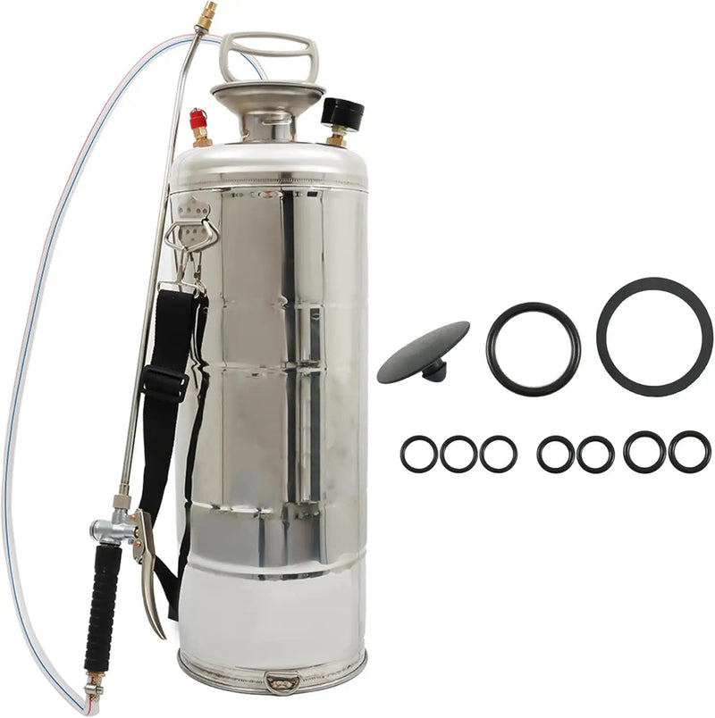 3 Gallon Stainless Steel Sprayer Hand Pump Sprayer with Pressure Gauge Safety Valve Adjustable Nozzle for Gardening Lawn and Cleaning by GreenHaven Gardens