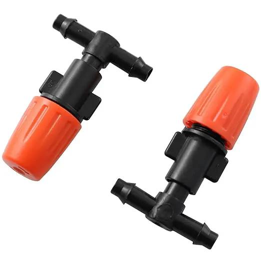 Atomizing Nozzle RLECS 25PCS Irrigation System Misting Automatic Watering Garden Hose Spray Adjustable Garden Irrigation Nozzles with Tee Joints for Greenhouse Vegetable Irrigation by GreenHaven Gardens