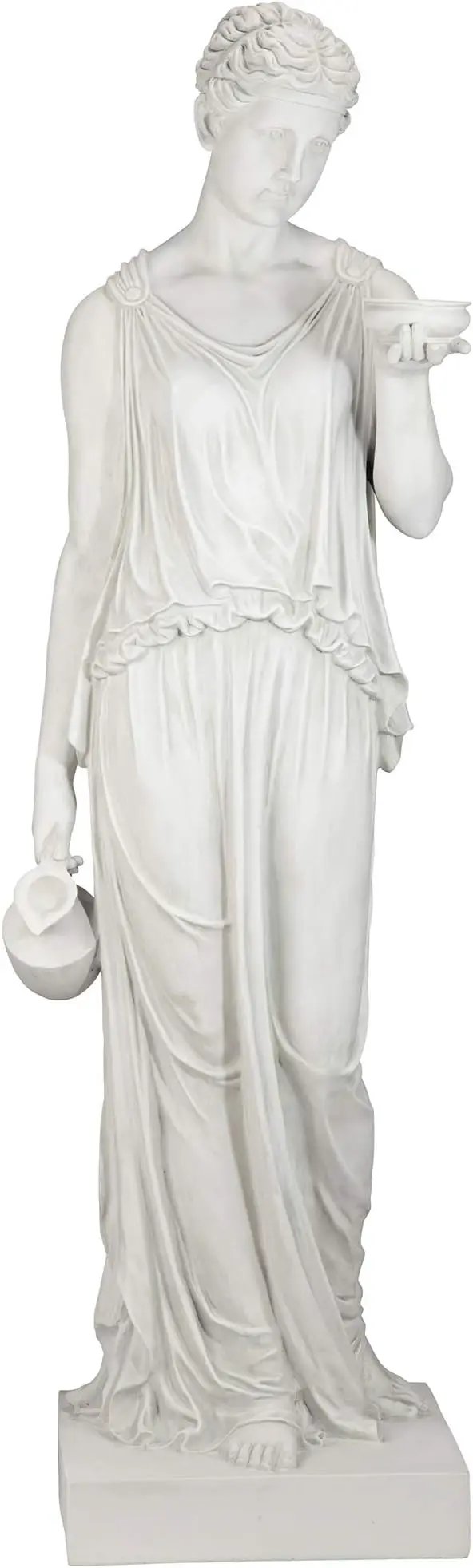 Design Toscano Hebe Greek Woman Patron of Youth Indoor/Outdoor Garden Statue, Estate Size, 62 inches tall, Cast Stone Resin, Antique Stone Finish by GreenHaven Gardens