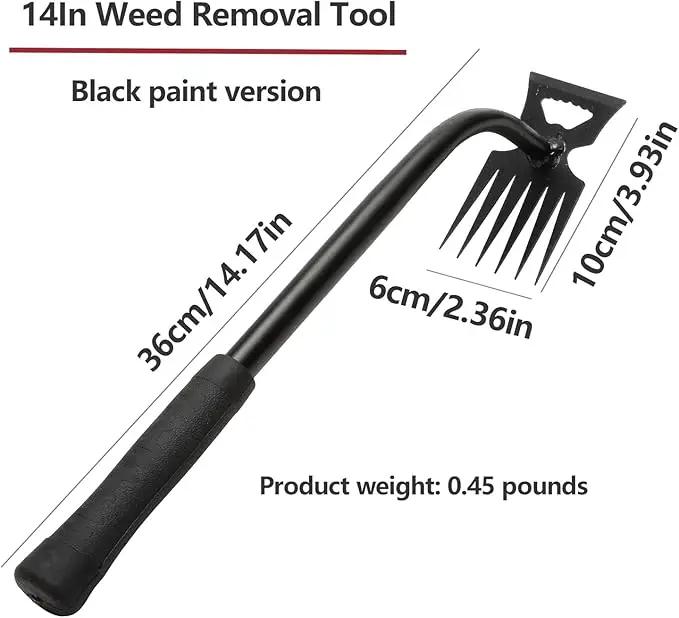 Gardening Hand Weeder Tools, Weeding Artifact Uprooting Weeding Tool, Durable Manganese Steel Hand Weeder Tool, Manual Multifunctional Weeders Gardening Tools for Yard and Garden (6 Teethes) by GreenHaven Gardens