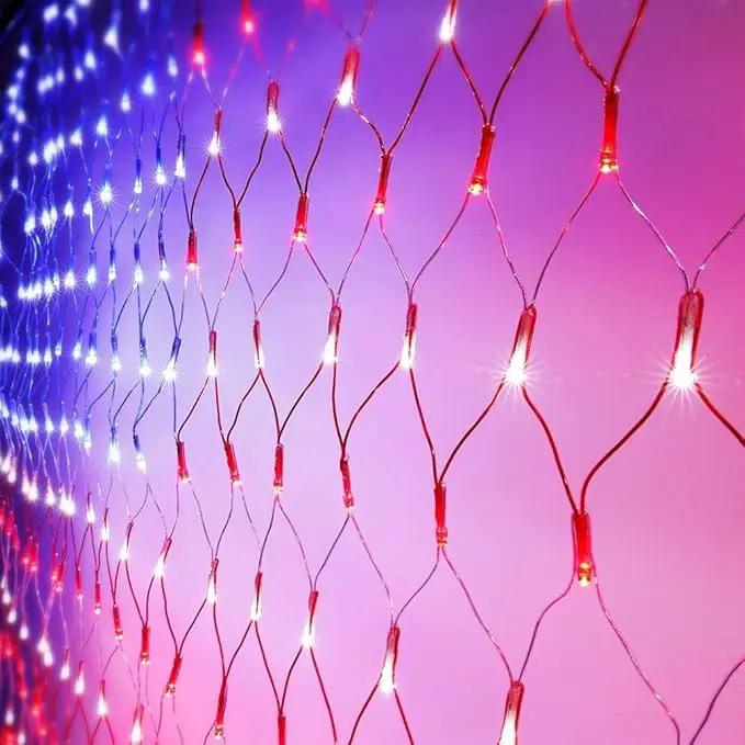 DBFAIRY Solar American Flag Lights Outdoor,420 LEDs American Flag Net Lights 6.5ft x 3.28ft Super Bright,Memorial Day Decorations of The United States for Independence/National/Memorial Day,July 4th by GreenHaven Gardens