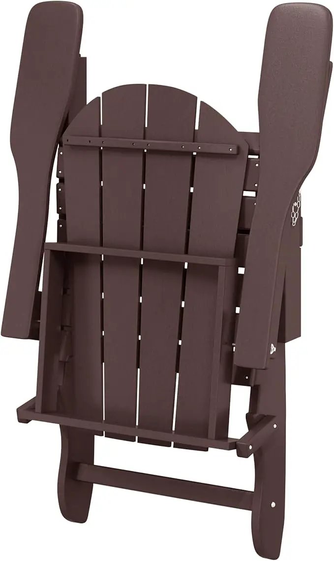 Westin Outdoors Laguna WO Home Furniture Adirondack Chair 2 PCS Set Outdoor Folding Patio Chair for Bon Fire Pit Garden Lawn Backyard Lounging Relaxing (Dark Brown) by GreenHaven Gardens
