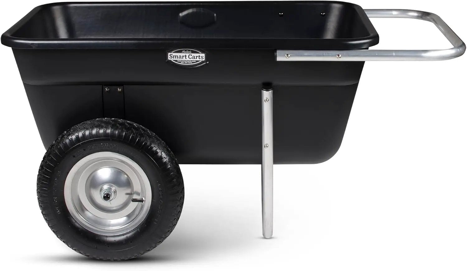 Smart Carts Premium Yard Cart - Strong, Lightweight, and Perfectly Balanced (16" Flat Free Wheels) by GreenHaven Gardens