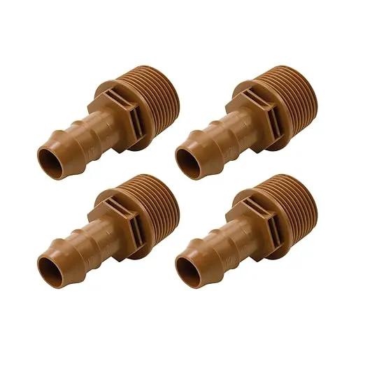 Dnyta 20pcs Drip Irrigation Barbed Adapter Coupling Fittings Threaded Drip Irrigation Male Adapter 3/4 PVC to 1/2 Drip Irrigation Adapter by GreenHaven Gardens