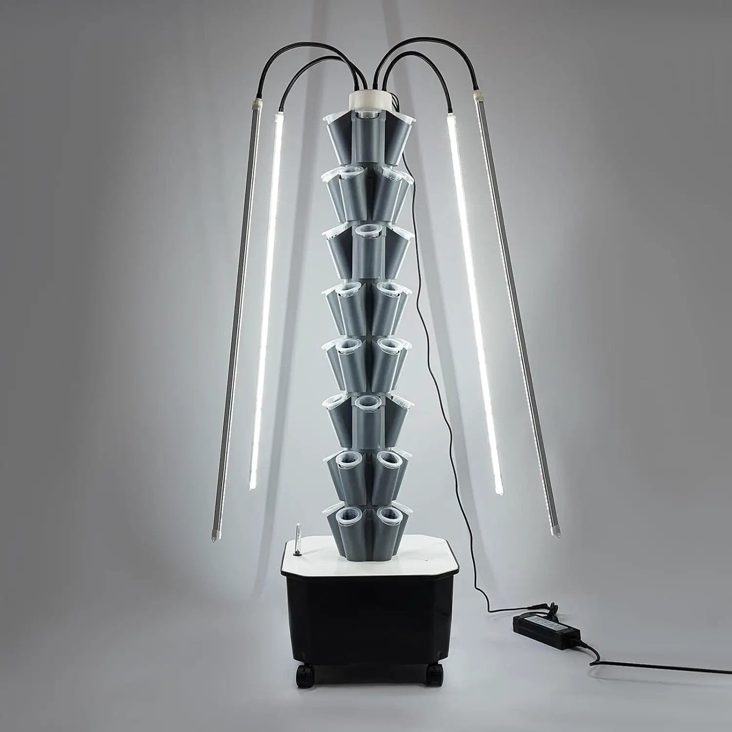 Hydroponic Growing Tower System Kit, 40-Plant Vertical Hydroponics Garden Tower with LED Grow Light, for Outdoor Indoor Herbs Fruits Vegetables Smart Garden Planter Kit