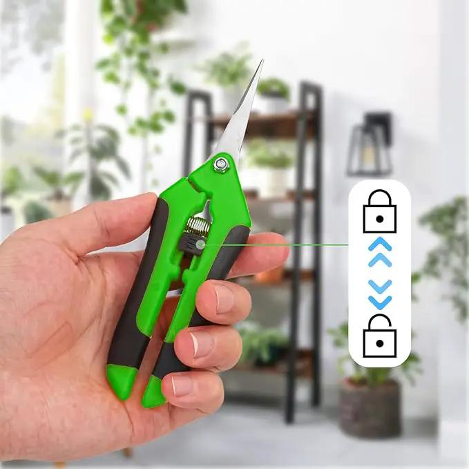 15 Pack 6.5 Inch Green Garden Pruning Scissors, Stainless Steel Blades Hand Pruner, Sharp Point Gardening Shears Cutter, A Must-have Gardening Pruning Shear, Supplies & Accessories by GreenHaven Gardens