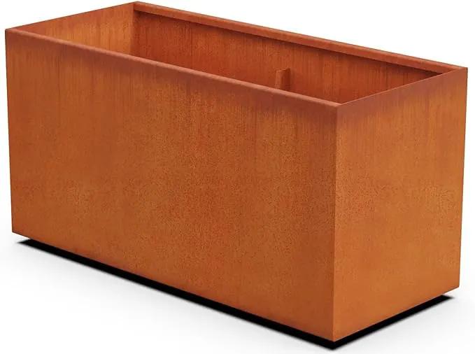 Corten Steel Planter Rectangle Outdoor Metal Garden Box Heavy Duty | Made in USA | Fully Assembled by GreenHaven Gardens