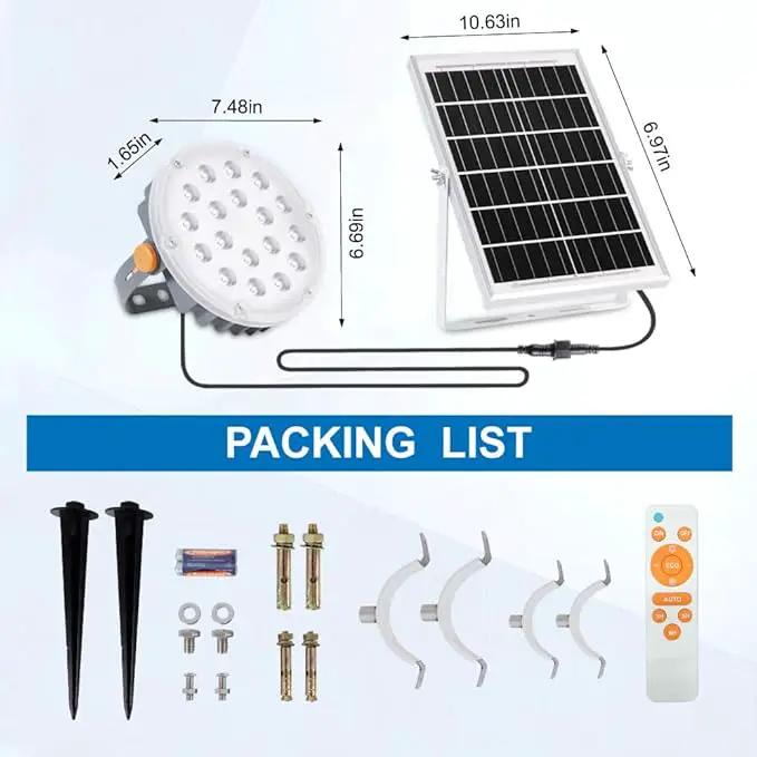 TINSUM Solar Flag Pole Lights Outdoor, Solar Powered Flagpole Lights Dimmable Lighting American Flag Coverage Bright LED Spotlight fit 2'' to 3'' Flagpoles Mount for Commercial,Garden,Boat,Fence,Barn by GreenHaven Gardens