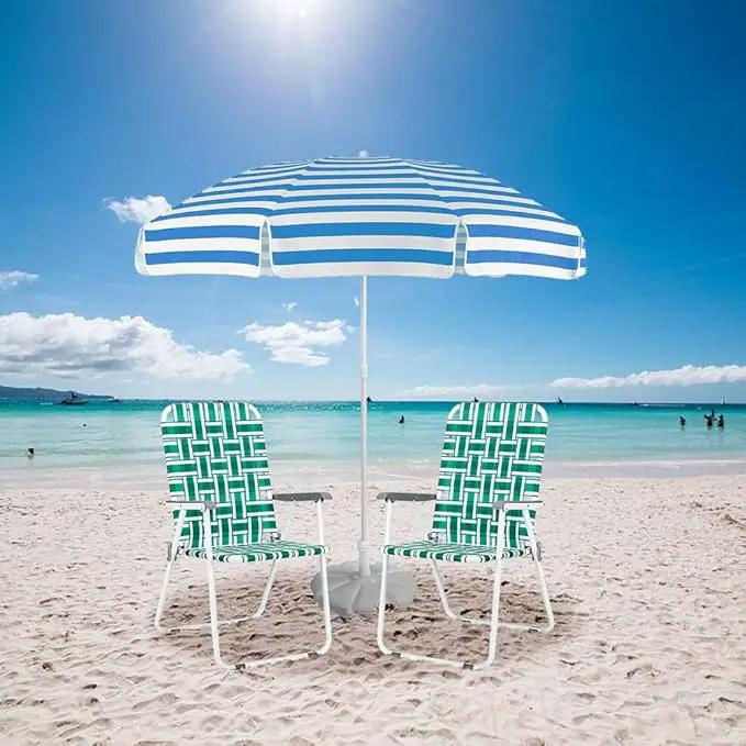 VINGLI Patio Lawn Webbed Folding Chairs1 Piece, Outdoor Beach Chair Portable Dining Chair for ir for Outdoor Yard, Garden(Green, Classic) by GreenHaven Gardens