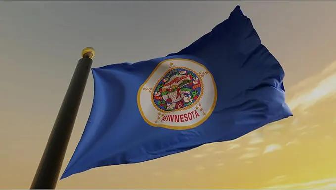 TOPFLAGS Minnesota State Flag 3x5 Outdoor MN Flags Double Sided Embroidered Durable Lasting Heavy Duty Nylon Stronger Brass Grommets 4 Stitched Hemming Perfect for Outside by GreenHaven Gardens