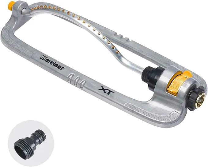 Melnor 65118-AMZ XT Metal Turbo Oscillating Sprinkler with QuickConnect Product Adapter Amazon Bundle, 4000 sq. ft. Coverage by GreenHaven Gardens