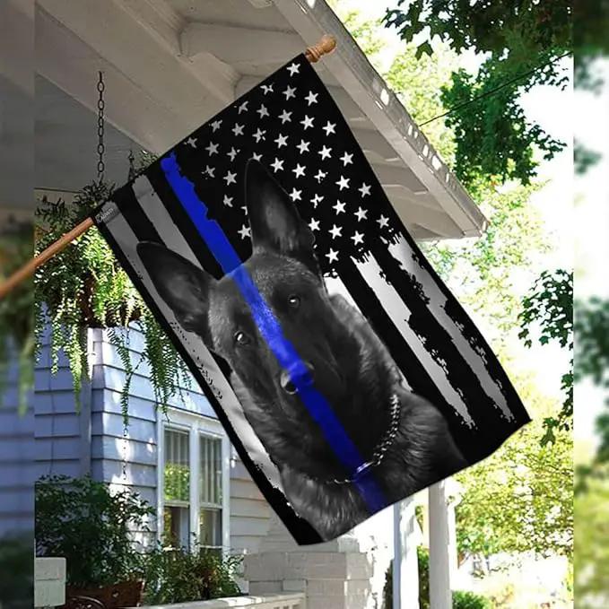 FLAGWIX American Flags, Belgian Malinois, Police Dog, K9 Fla - 4th of July Decorations for Home, Garden, House Flag 30x40 - USA House Garden Flags Premium Polyester, Decorative Outdoor Flags by GreenHaven Gardens