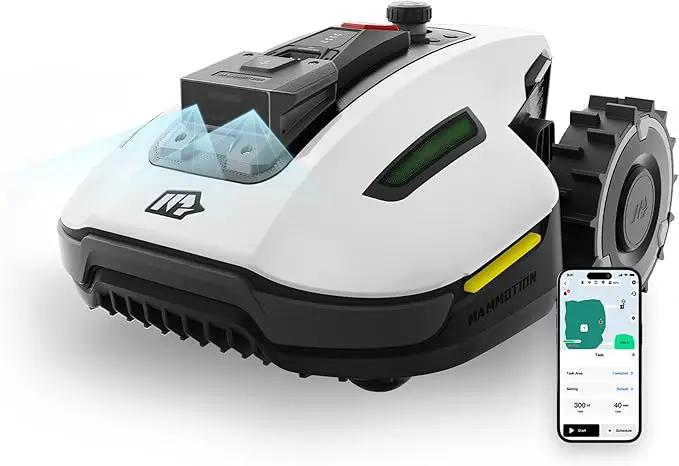 YUKA Mini 500 Robotic Lawn Mower for 0.12 Acre,Ultrasense AI Vision+ RTK Positioning, Auto Mapping, App Control,50% Slope,Perimeter Wire Free, 15 Mowing Zones Management by GreenHaven Gardens