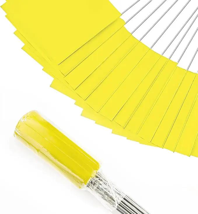 Zozen 50Pack Yellow Marking Flags, Writable/15x4x5 Inch, Yard Flags for Lawn & Irrigation & Landscape & Sprinkler & Survey & Dog Training. by GreenHaven Gardens