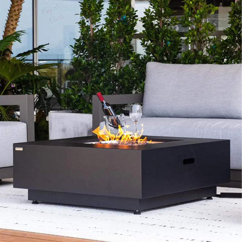 Ashton 36” Propane Fire Pit Smokeless Firepit Outdoor Gas Fire Pit for Outside Patio Firepit Table Includes Rain Cover Converter Kit Lava Rocks Lid CSA Certified by GreenHaven Gardens