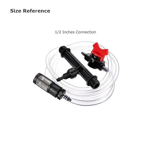 1/2 Inch Irrigation Venturi Fertilizer Kit Mixer Injectors Tube Switch Filter by GreenHaven Gardens