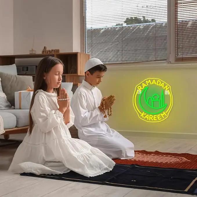 Ramadan Kareem Neon Sign Ramadan Decoration Neon Signs for Wall Decor Dimmable Ramadan Mubarak Neon Lights LED Light Up Sign for Islamic Bedroom Living Room Ramadan Celebration Gift Muslim Party by GreenHaven Gardens