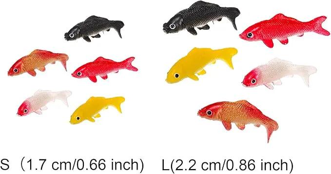 ZENFUN 50 Packs Mini Koi Fish, Cute Miniature Fish Fake Mini Fish Set, Plastic Small Koi Fish, Tiny Fish Model Bulk for Ornament Supplies, Cake Decoration, Fish Tank DIY, Fairy Garden Supplies by GreenHaven Gardens