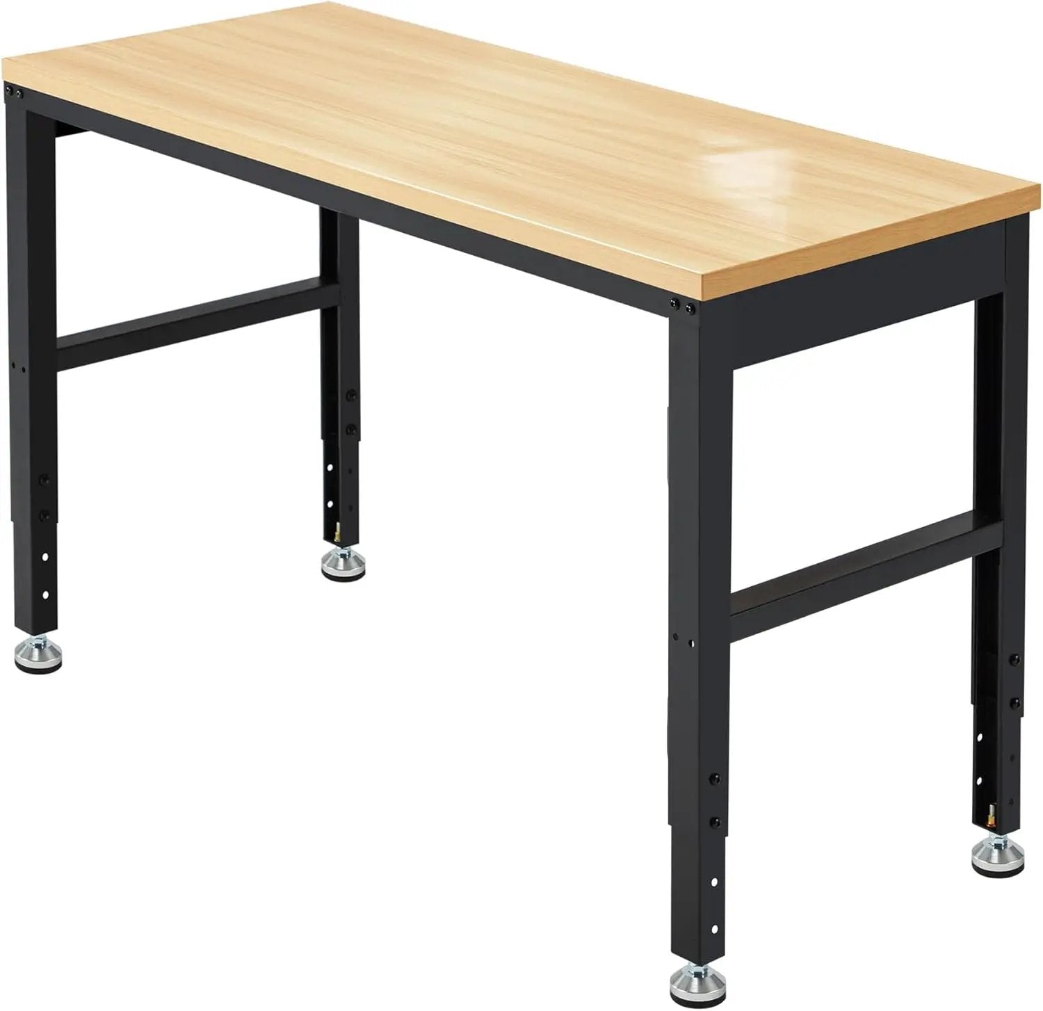 48” Adjustable Workbench，Heavy Duty Wood Work Bench 2000 Lbs Load Capacity,Work Table for Garage, Workshop, Office, Home by GreenHaven Gardens
