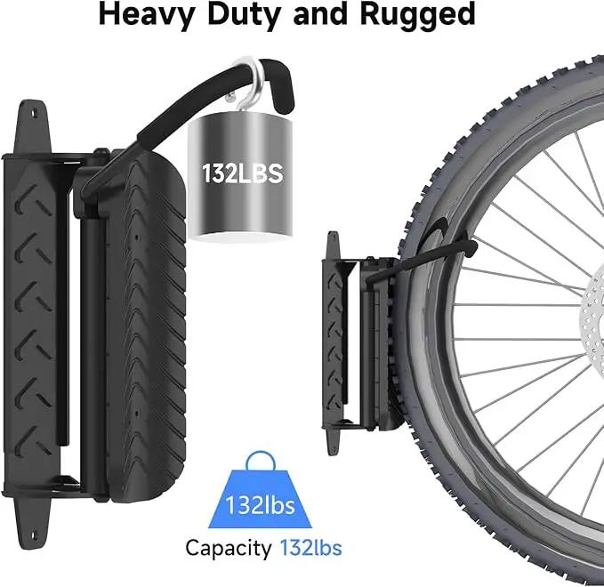 suptek Swivel Bike Wall Mount: Heavy-duty, space-saving vertical bike rack with 120° rotation, supports up to 132 lbs. Easy to install for road bikes, MTBs, and more. by GreenHaven Gardens