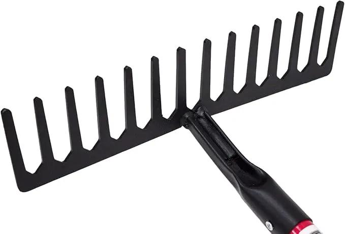 Bully Tools 92301 7 Gauge 16" Level Head Rake with Fiberglass Handle, 66" by GreenHaven Gardens