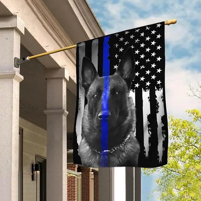 FLAGWIX American Flags, Belgian Malinois, Police Dog, K9 Fla - 4th of July Decorations for Home, Garden, House Flag 30x40 - USA House Garden Flags Premium Polyester, Decorative Outdoor Flags by GreenHaven Gardens