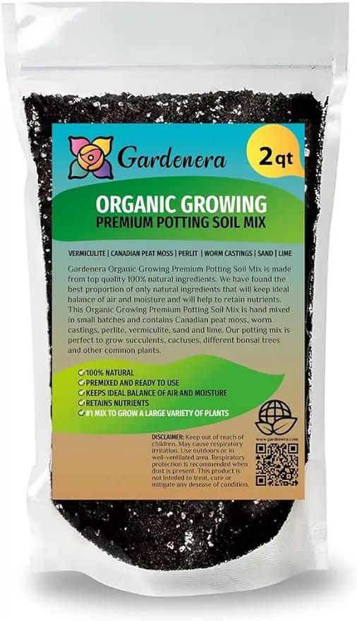 Organic Plant Growing Medium by Gardenera - Create an Environment for Optimal Plant Development - 2 QUARTS by GreenHaven Gardens
