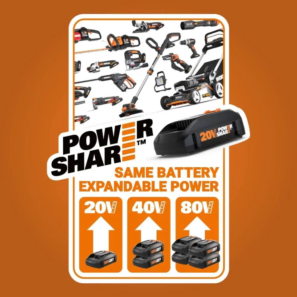 Worx Nitro 40V 15" Cordless String Trimmer with Brushless Motor, Powerful Grass Trimmer with Dual-Exit Bump-Feed Head, Lightweight Weed Trimmer Easy-Load Spool Head – Batteries & Charger Included by GreenHaven Gardens