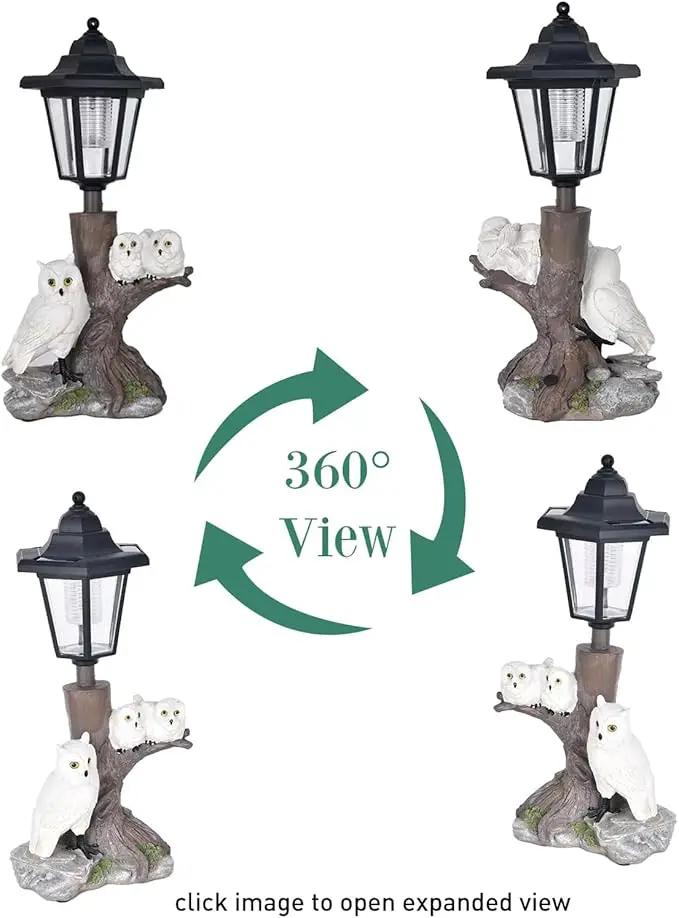 Owl Solar Lights Outdoor Garden,Solar Owls for Outdoors,Solar Powered Owl Garden Statues Decor,Unique Gifts Lights for Patio,Yard,Balcony by GreenHaven Gardens
