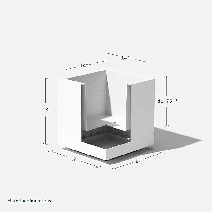 Veradek Block Series Cube Plastic Planter - Large Square Planter for Indoor or Outdoor Patio/Garden | Durable All-Weather Use with Drainage Holes | Modern Décor for Tall Plants, Trees, Flowers by GreenHaven Gardens