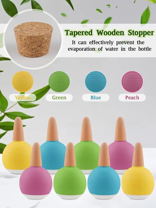 Kalolary 8Pcs Plant Watering Globes, Large Terracotta Automatic Watering Stake Devices with Wooden Stopper for Pots, Planters, Indoor, Outdoor by GreenHaven Gardens