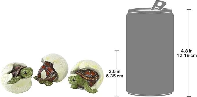Design Toscano QM2562500 Out of the Shell Baby Turtle Triplet Statues,Full Color by GreenHaven Gardens