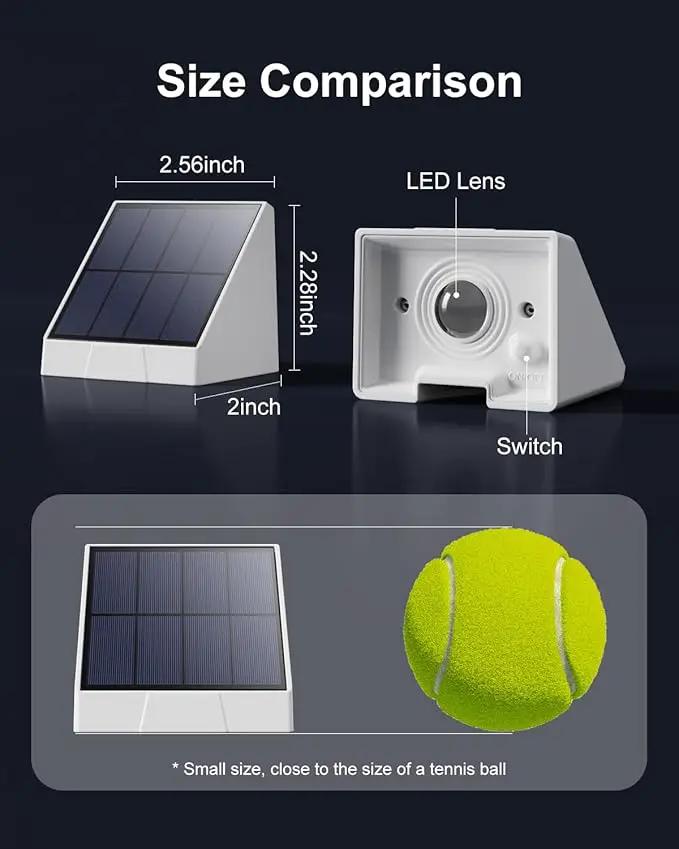 12 Pack Decorative Solar Powered Fence Lights Outdoor Waterproof with Warm White LED Spot Lens, for Outside Deck, Patio, Yard, Rail, Garage, Designed for Wall Lighting, Easy Install ( White Shell ) by GreenHaven Gardens